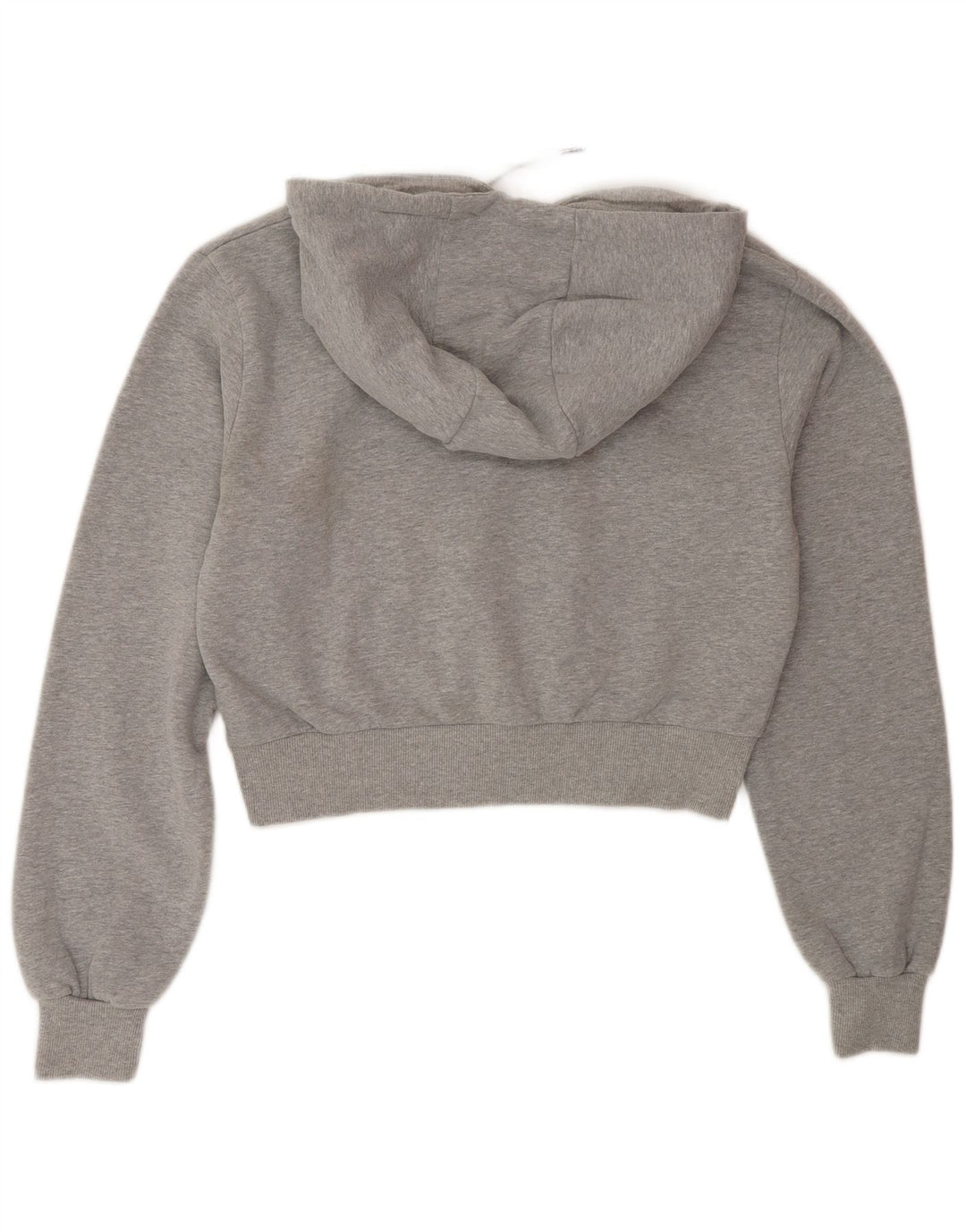 Женский укороченный джемпер с капюшоном Ellesse Oversized с рисунком UK 12, средний серый цвет
