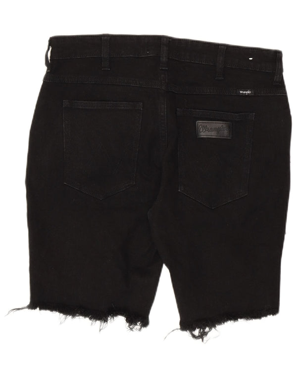 Мужские джинсовые шорты Wrangler W32 среднего размера, черные, хлопковые