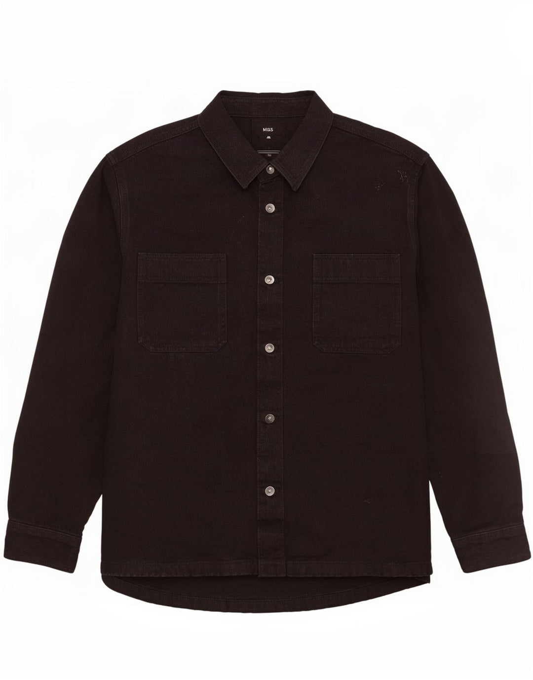Мужская джинсовая рубашка Marks & Spencer 3XL, черный хлопок