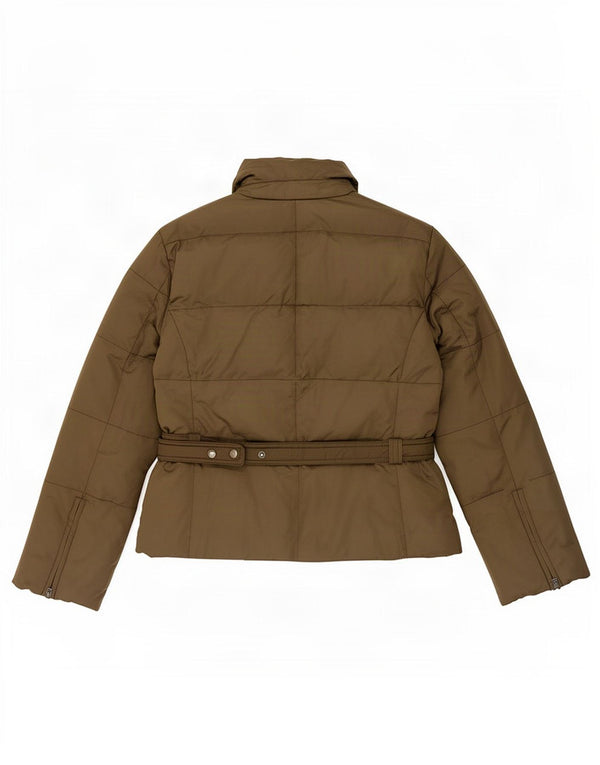 Женская стеганая куртка Zara UK 18 XL, нейлон цвета хаки