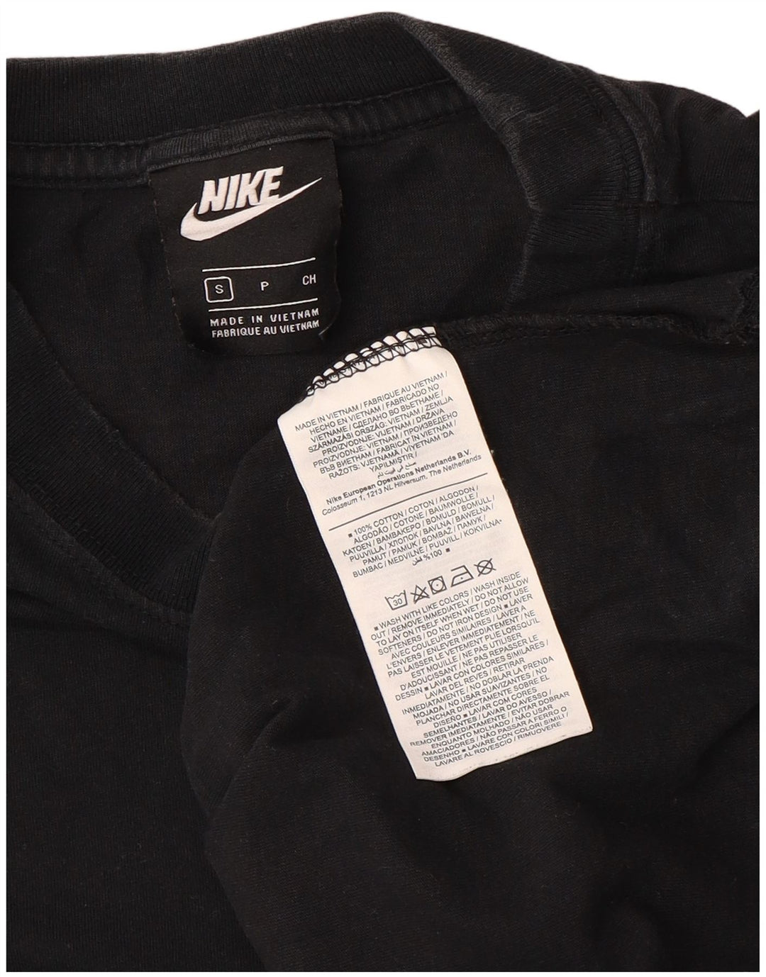 Мужская футболка Nike, маленький черный хлопок
