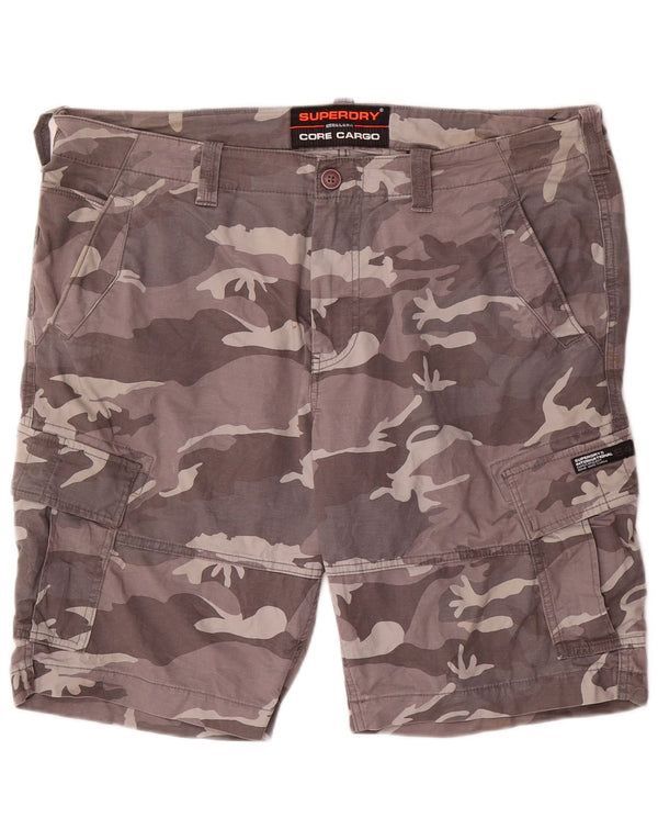 Мужские шорты-карго Superdry W38 XL, серые, камуфляжные, хлопок