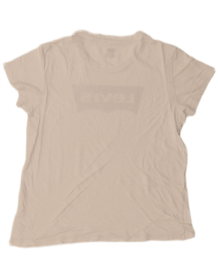 Женская футболка с рисунком Levi's Top UK 14, средний белый