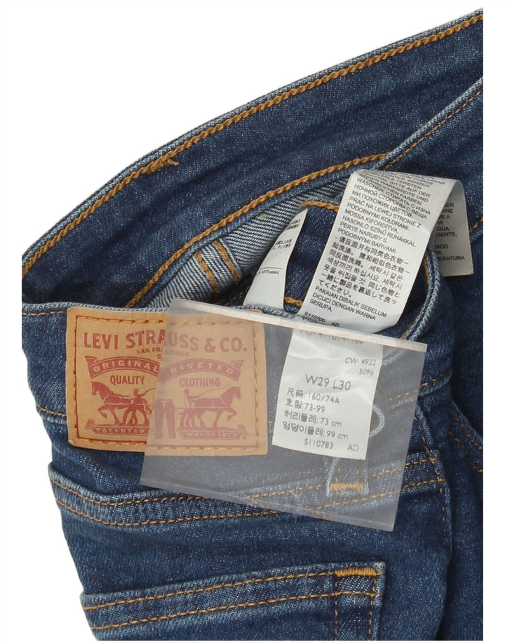 Женские джинсы скинни LEVI'S W29 L30 Синие, хлопок