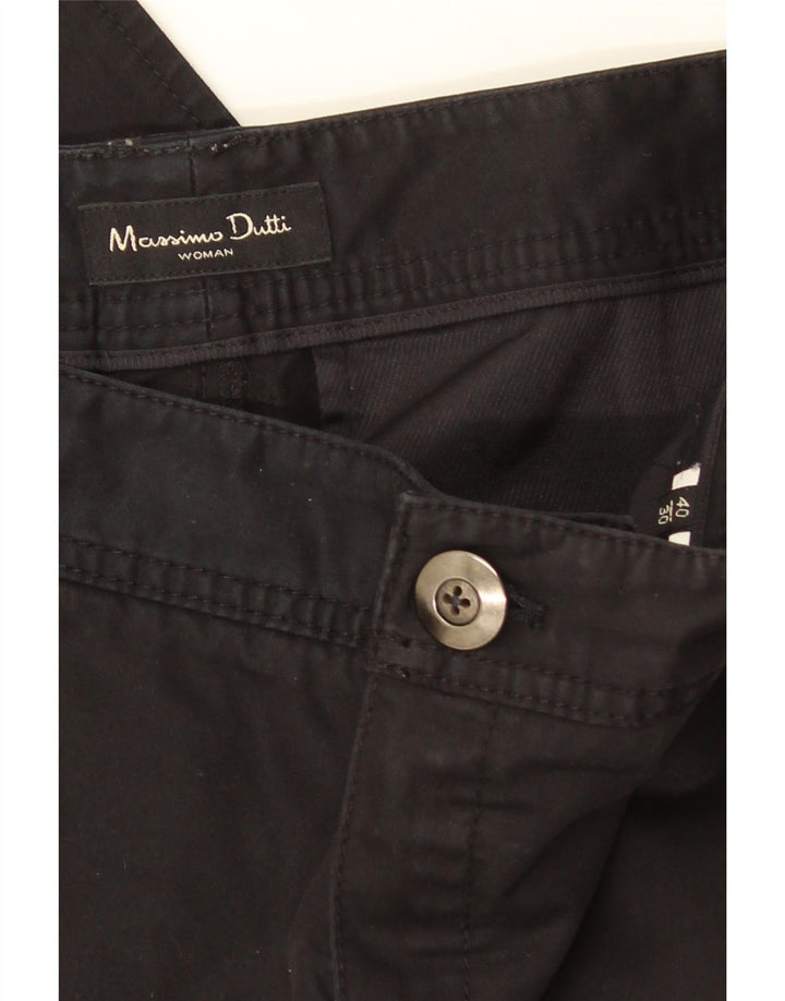 Женские прямые брюки чинос Massimo Dutti EU 40 Medium W30 L30 черные