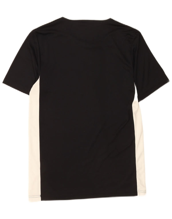 Мужская футболка Adidas Climalite Top XS черная из полиэстера с цветными блоками