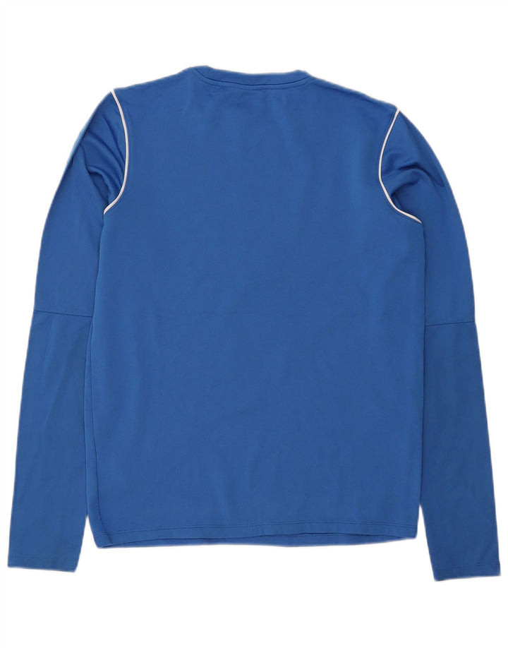 Мужской топ NIKE Dri Fit с длинным рукавом, маленький синий, полиэстер