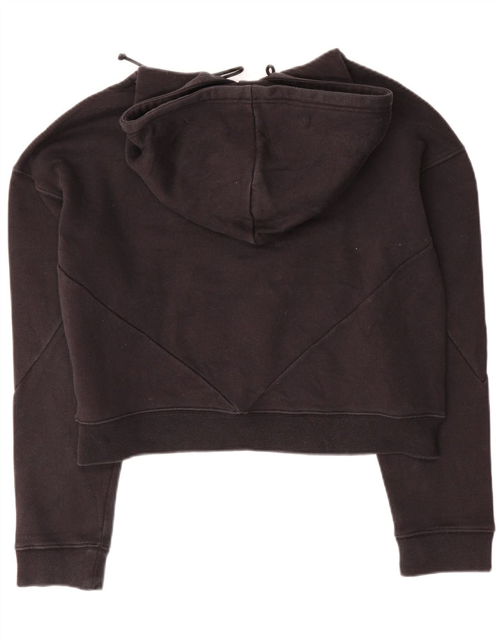 Женский джемпер с капюшоном ADIDAS большого размера UK 10, маленький, черный, хлопок