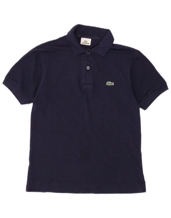 Мужская рубашка-поло Lacoste, размер 2 XS, темно-синяя, хлопок