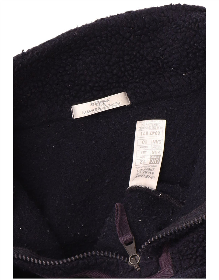 Женский флисовый джемпер оверсайз Marks & Spencer UK 12, средний темно-синий