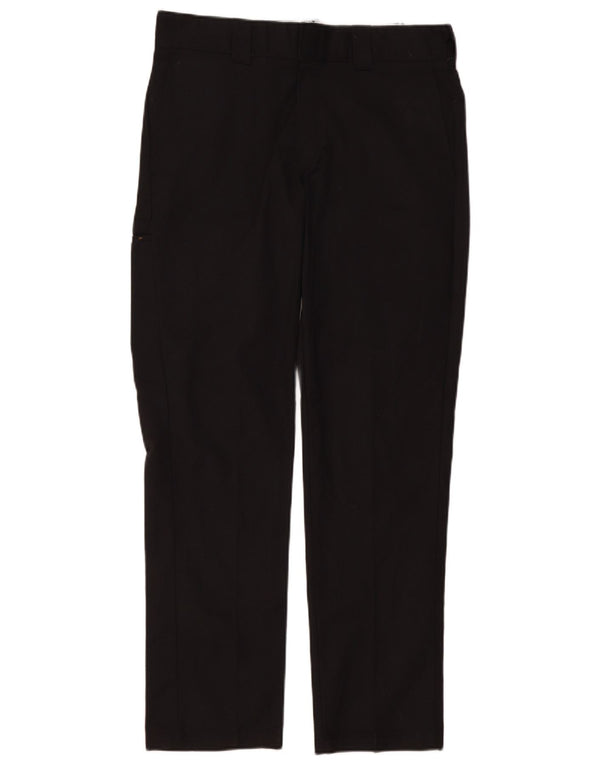 DICKIES Mens Slim Tapered Cargo Trousers W34 L32 Black Polyester