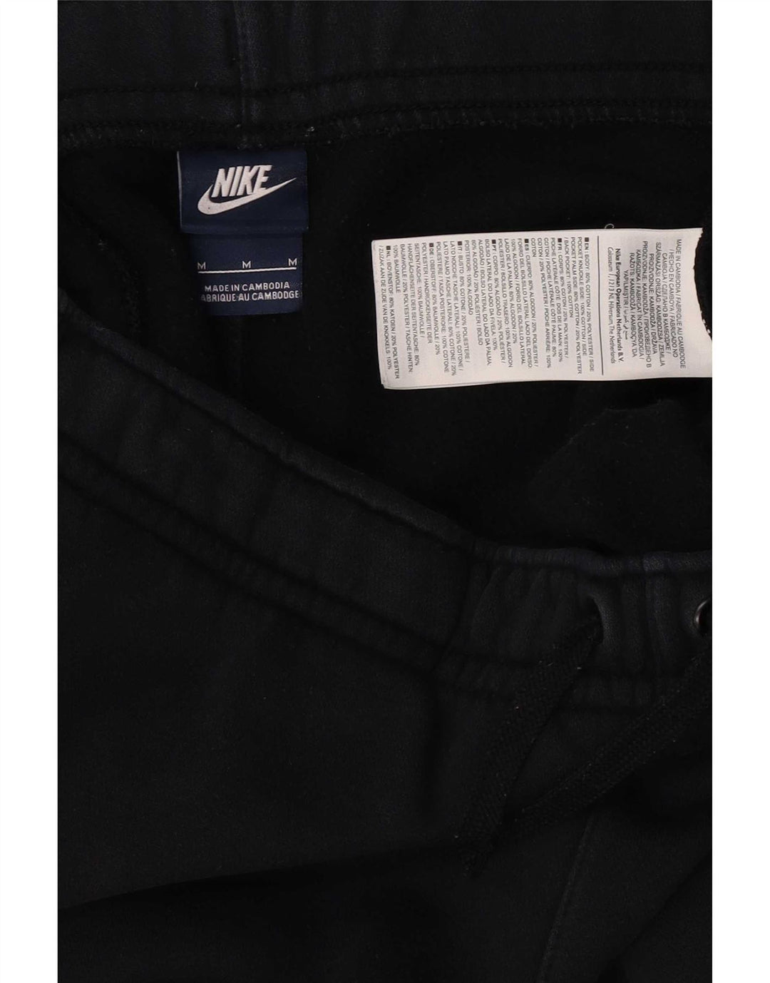 Мужские спортивные брюки с графическим рисунком Nike, джоггеры среднего размера, темно-синие, хлопковые