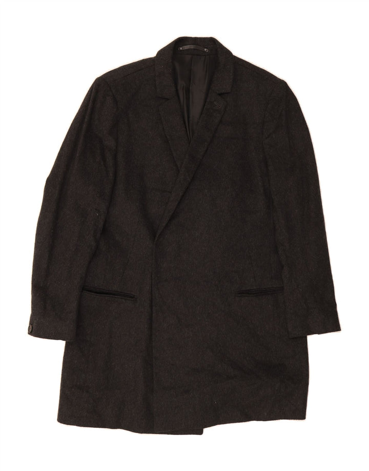 ALL SAINTS Mens Overcoat IT 44 XS Black Wool Vintage All Saints and Second-Hand All Saints from Messina Hembry 