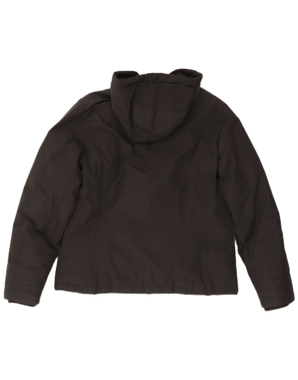 Женская объемная стеганая куртка Woolrich с капюшоном UK 18 XL, черный хлопок