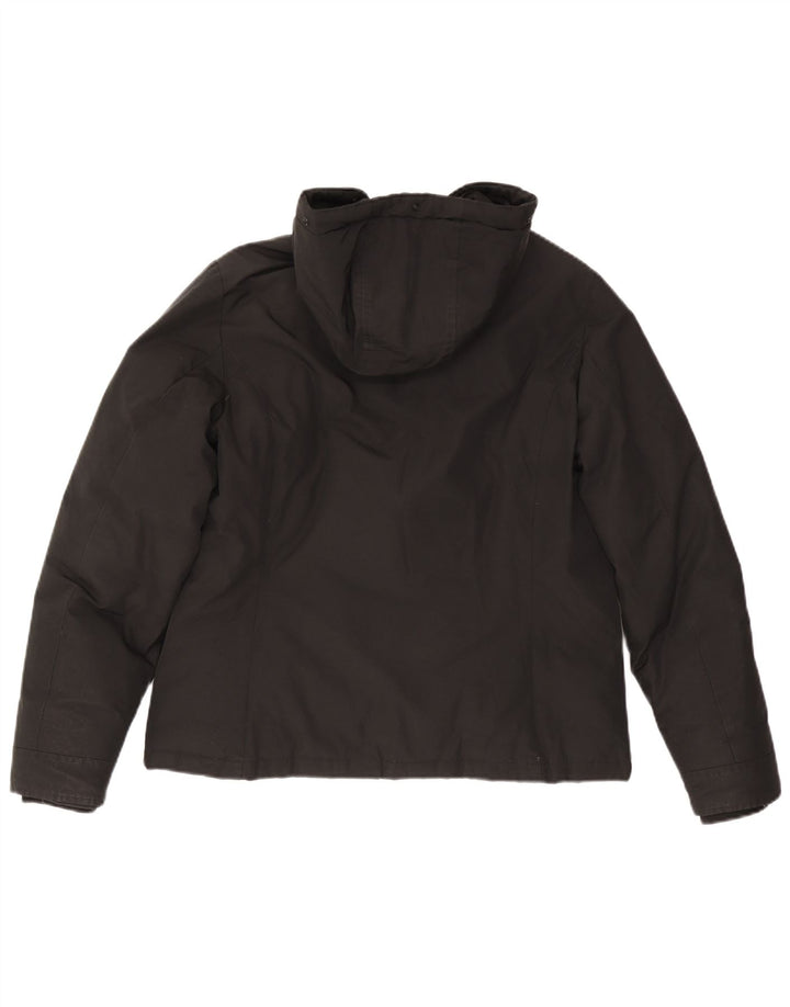 Женская объемная стеганая куртка Woolrich с капюшоном UK 18 XL, черный хлопок