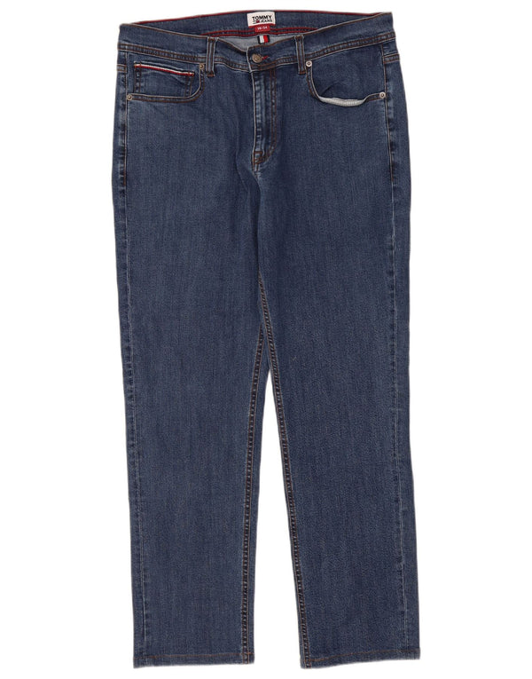 Женские прямые джинсы Tommy Hilfiger W36 L28 синие, хлопок