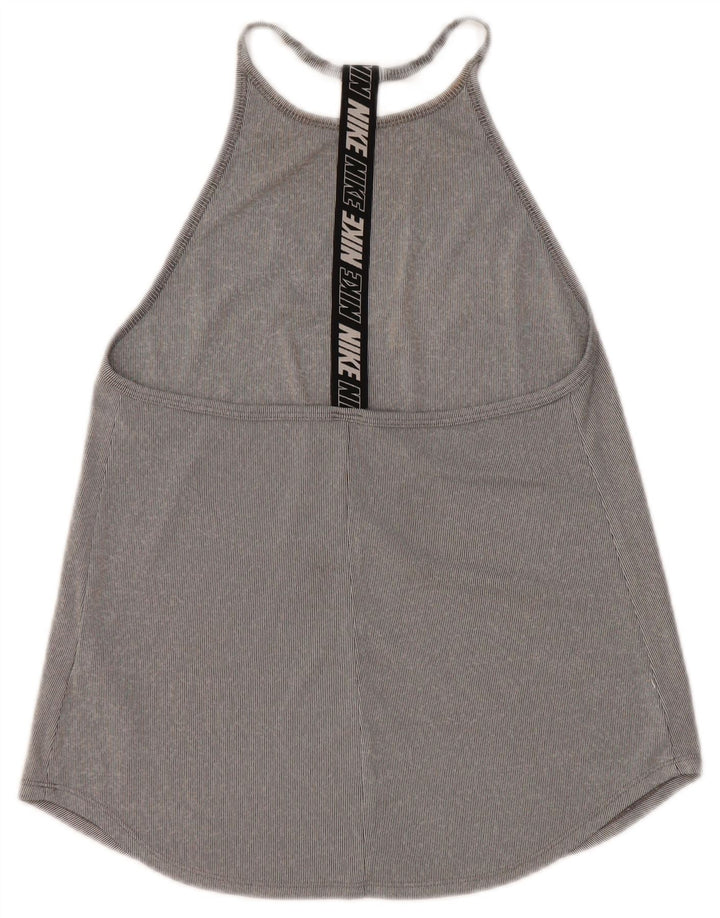 Женский жилет с графическим рисунком Nike Dri Fit UK 8, маленький серый полиэстер с цветными блоками