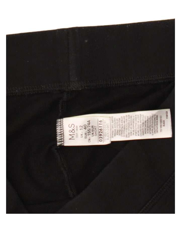 Женские спортивные брюки Marks & Spencer UK 12, средний черный, хлопок