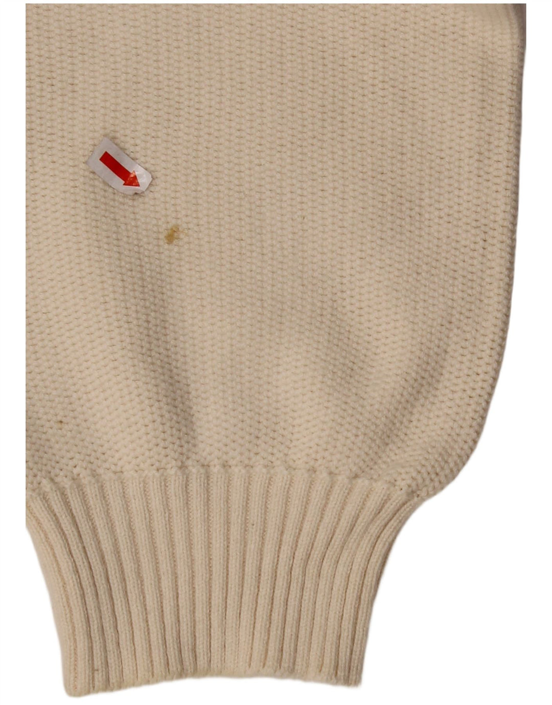 ВИНТАЖНЫЙ мужской джемпер с v-образным вырезом, большой бежевый хлопковый свитер