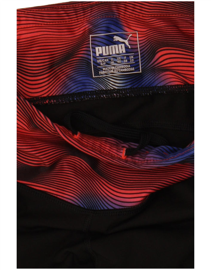 Женские леггинсы с абстрактным узором Puma UK 10, маленькие черные цветные блоки