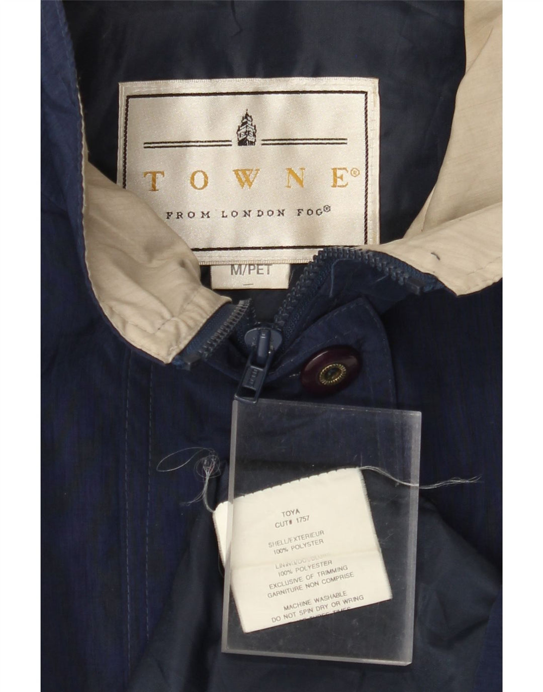 Женская ветровка большого размера LONDON FOG Towne UK 14, средний темно-синий