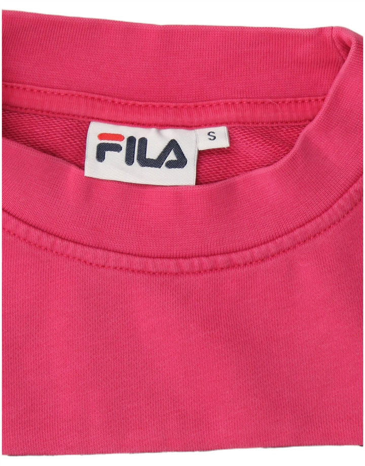 Женский джемпер-свитшот оверсайз FILA UK 10, маленький розовый с цветными блоками