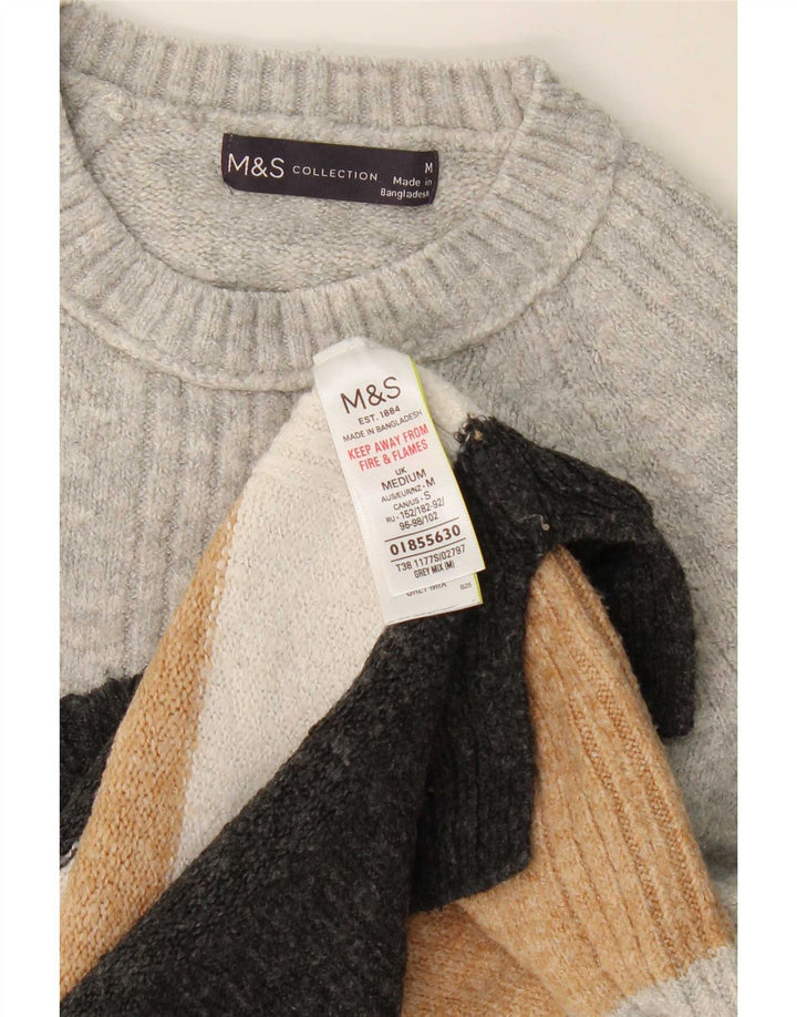 Женский джемпер с круглым вырезом Marks & Spencer UK 14, средний серый