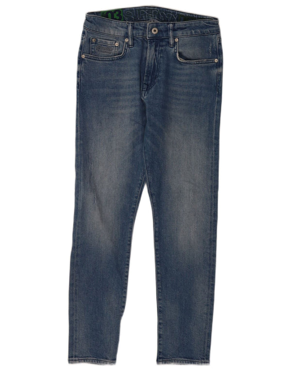 Мужские узкие джинсы Superdry W30 L27, синий хлопок