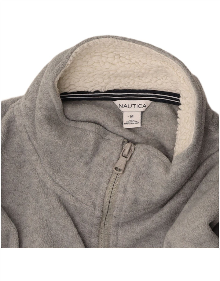 Женская флисовая куртка NAUTICA UK 14, полиэстер среднего серого цвета