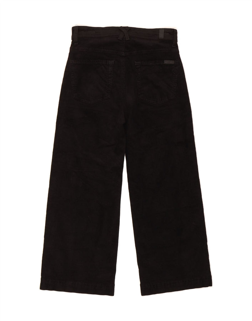 7 FOR ALL MANKIND Womens Straight Corduroy Trousers W27 L23 Black Cotton Vintage 7 For All Mankind and Second-Hand 7 For All Mankind from Messina Hembry 