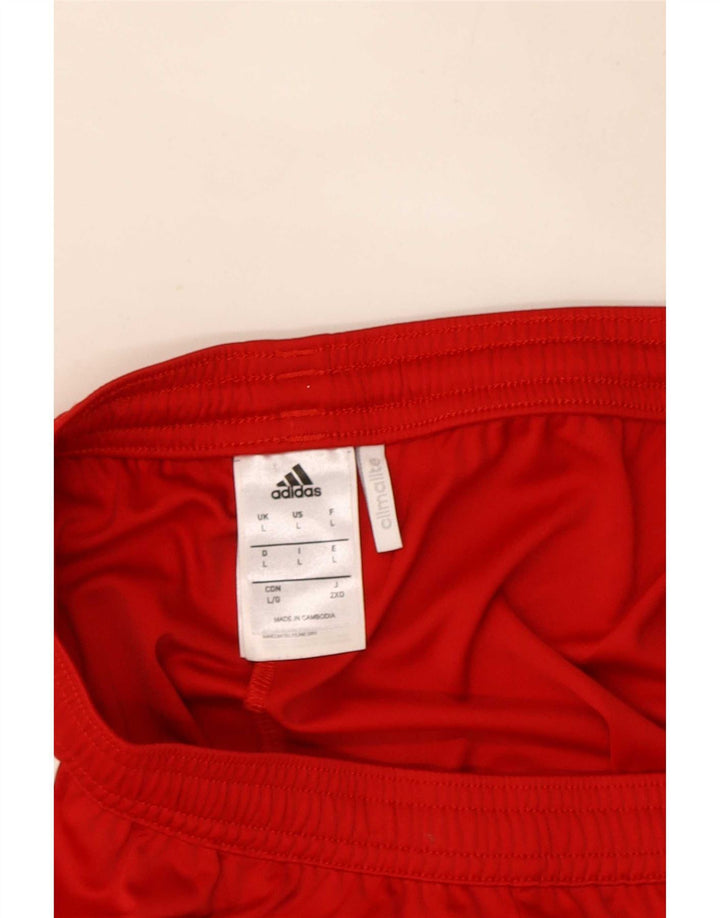 Мужские спортивные шорты Adidas Climalite, большие красные полиэстер с цветными блоками