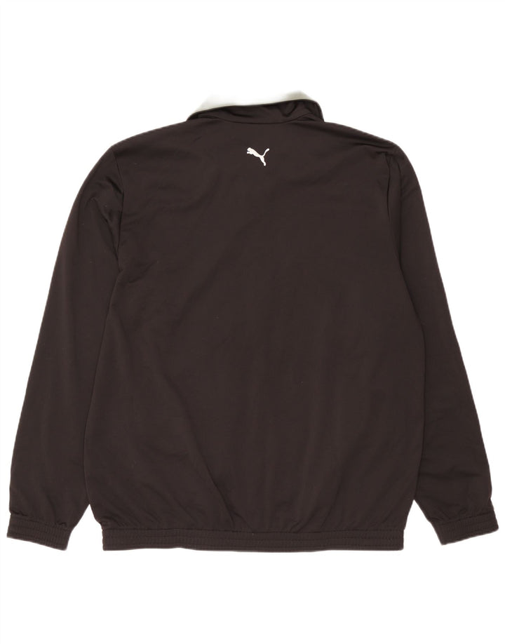 Мужской спортивный костюм Puma XL, черный полиэстер с цветными блоками