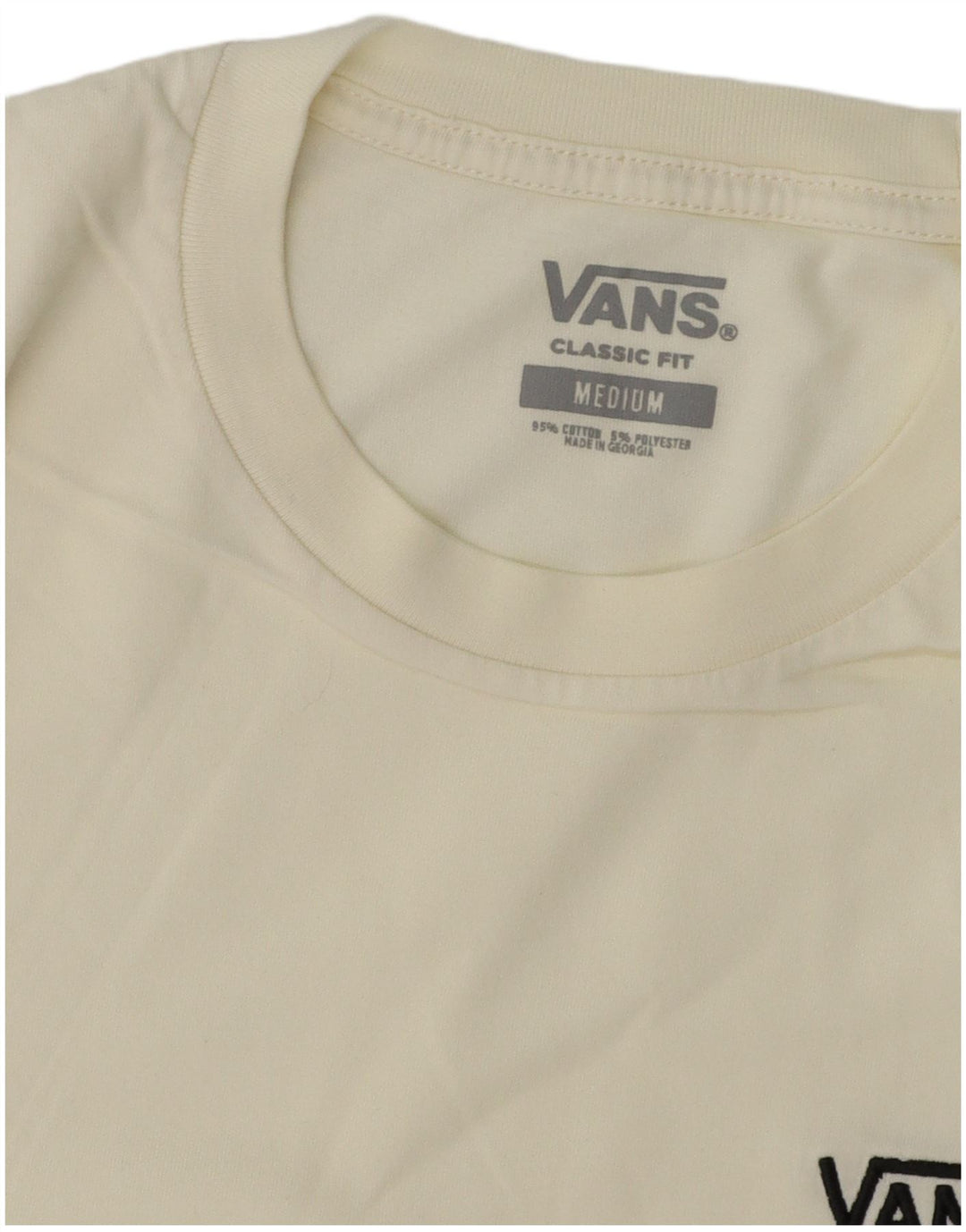 Мужская футболка классического кроя VANS, топ среднего размера, белый, хлопок с цветными блоками