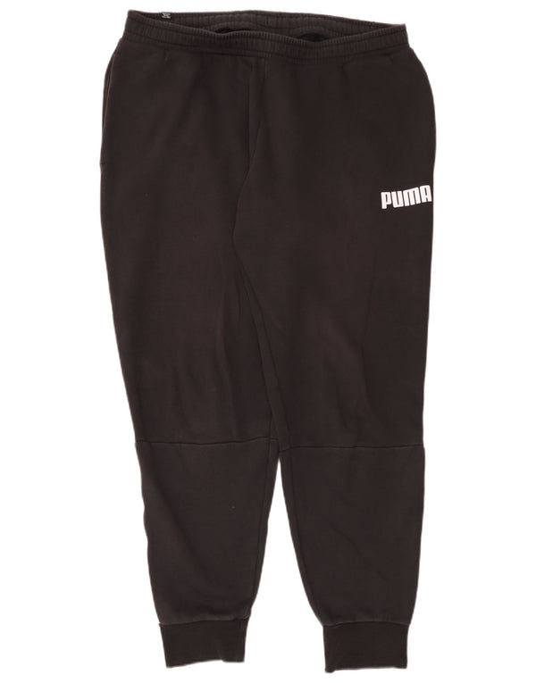 Мужские спортивные брюки Puma с графическим рисунком, джоггеры XL, черные, хлопок с цветными блоками