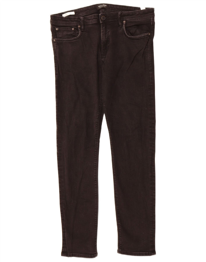 Мужские джинсы GLENN Slim W34 L32 Jack & Jones, черный хлопок