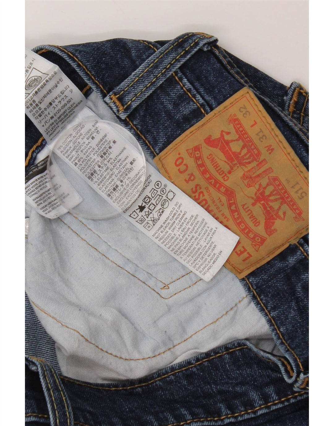Мужские джинсы Levi's Slim 511 W31 L32 синие, хлопок