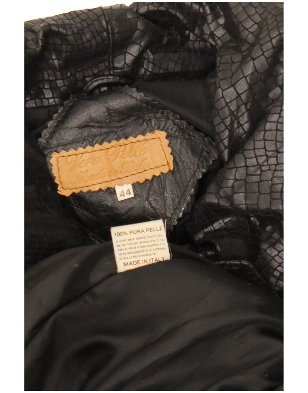 Пальто женское кожаное VINTAGE IT 44 Medium Black Leather