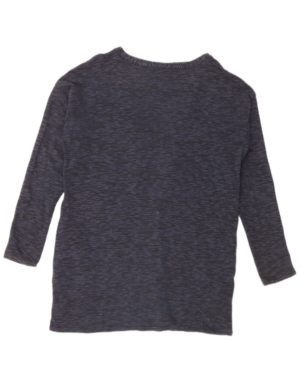 Женский удлиненный кардиган Topshop UK 10, маленький темно-синий хлопковый свитер