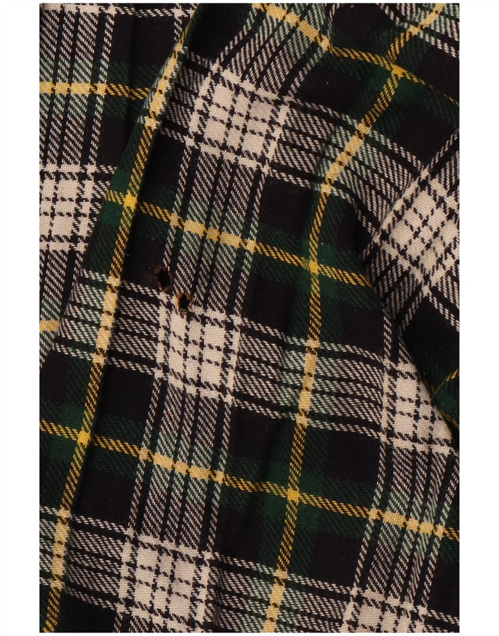 VINTAGE Женская юбка с запахом W26, маленькая зеленая клетка