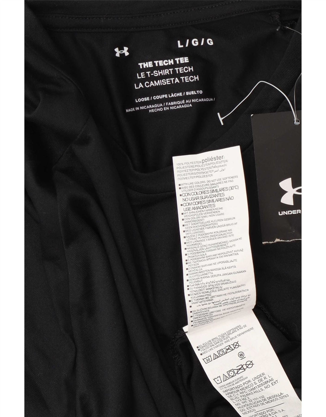 Мужская футболка Under Armour, большой черный полиэстер