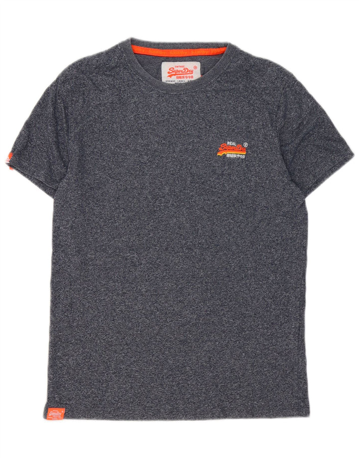 Мужская футболка Superdry, маленькая, темно-синяя, в крапинку, из хлопка