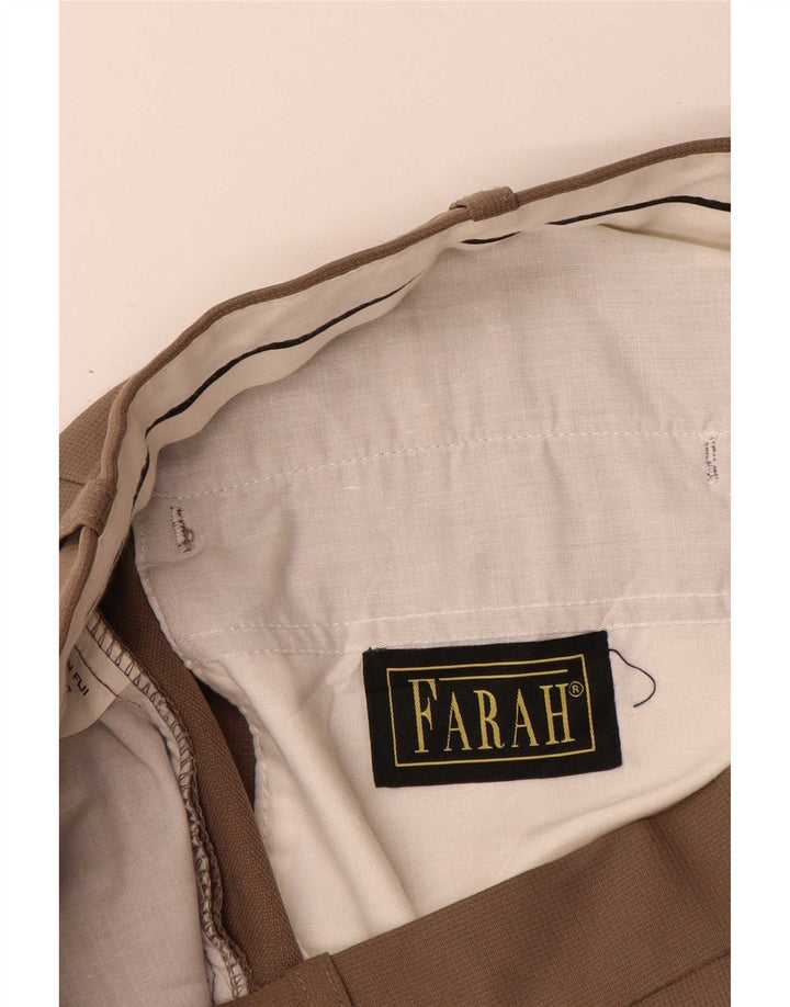 Мужские брюки чинос Farah W38 L31 бежевого цвета из полиэстера