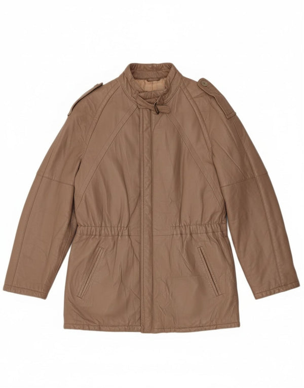 Винтажная мужская куртка в стиле милитари UK 38 среднего коричневого цвета