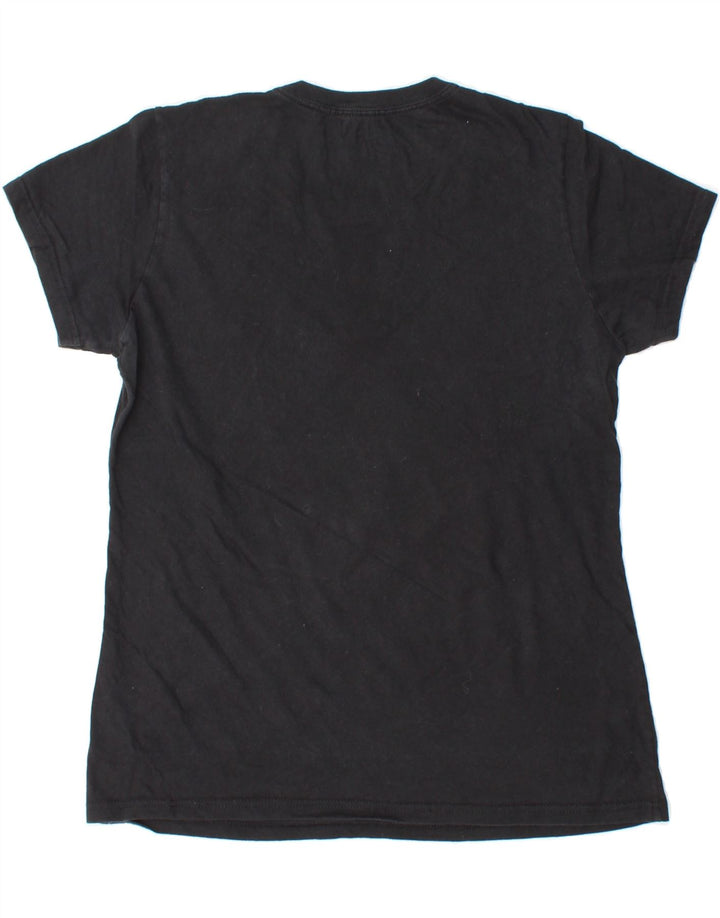 ADIDAS Womens Graphic T-Shirt Top UK 14 Medium Black Vintage Adidas and Second-Hand Adidas from Messina Hembry 