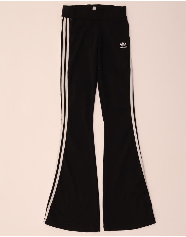 Женские леггинсы Adidas Flare UK 8/10, маленький черный полиэстер
