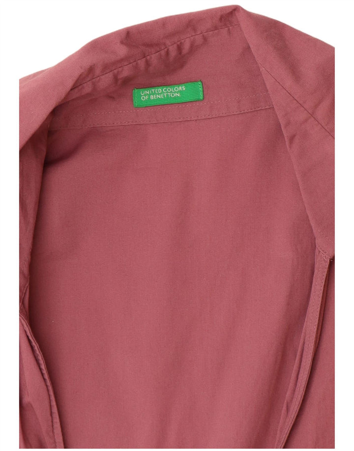 Женская блузка-рубашка Benetton UK 8, маленькая розовая
