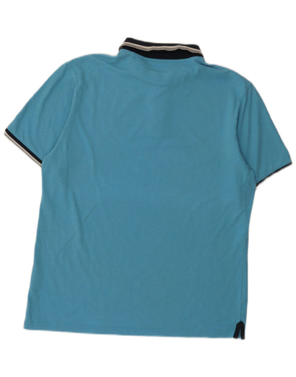 Мужская рубашка-поло Champion Herritage Fit 2XL, синяя, хлопок с цветными блоками
