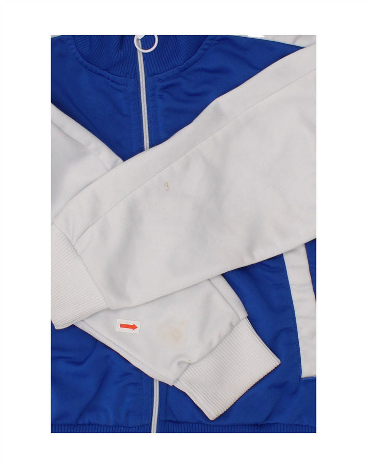 PUMA Boys Graphic Tracksuit Top Jacket 3-4 Years Blue Colourblock Vintage Puma and Second-Hand Puma from Messina Hembry 
