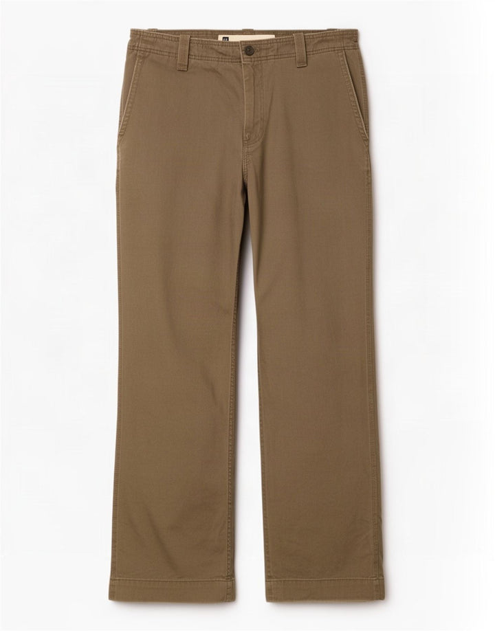 Мужские брюки-чиносы Gap Bootcut W33 L32, цвет хаки, хлопок