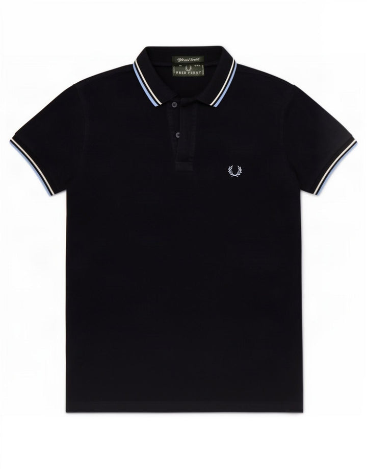 Мужская рубашка-поло Fred Perry, маленькая, темно-синяя, хлопок